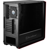 SilverStone Redline SST-RL07B-G Tower-behuizing Zwart | 2x USB-A 2.0 | 2x USB-A 3.2 (5 Gbit/s) | 2x Audio | Window-kit