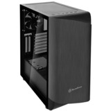 SilverStone SETA A1  Tower-behuizing Zwart/titanium | 2x USB-A 3.2 (5 Gbit/s) | 1x USB-C 3.2 (10 Gbit/s) | Window-kit