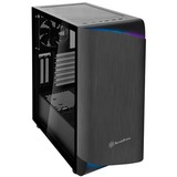 SilverStone SETA A1  Tower-behuizing Zwart/titanium | 2x USB-A 3.2 (5 Gbit/s) | 1x USB-C 3.2 (10 Gbit/s) | Window-kit
