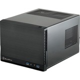 SilverStone SG13B-Q tower-behuizing Zwart, 2x USB-A 3.2 (5 Gbit/s), 2x Audio