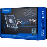 SilverStone SX800-LTI v1.2, 800W voeding  Zwart, 4x PCIe, Kabel-Management