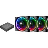 Thermaltake Riing Plus 14 LED RGB Radiator Fan TT Premium (3 Fan Pack) case fan Zwart, 3 stuks