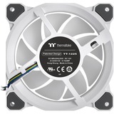 Thermaltake Riing Quad 12 RGB Radiator Fan TT Premium Edition 3 Pack case fan Wit, 3 stuks, Incl. controller