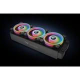 Thermaltake Riing Quad 12 RGB Radiator Fan TT Premium Edition 3 Pack case fans Zwart, 3 stuks, 120 x 120 x 25 mm, 3 stuks, Incl. controller