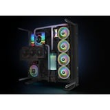 Thermaltake Riing Quad 12 RGB Radiator Fan TT Premium Edition 3 Pack case fans Zwart, 3 stuks, 120 x 120 x 25 mm, 3 stuks, Incl. controller