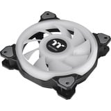 Thermaltake Riing Quad 12 RGB Radiator Fan TT Premium Edition 3 Pack case fans Zwart, 3 stuks, 120 x 120 x 25 mm, 3 stuks, Incl. controller