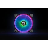 Thermaltake Riing Quad 12 RGB Radiator Fan TT Premium Edition 3 Pack case fans Zwart, 3 stuks, 120 x 120 x 25 mm, 3 stuks, Incl. controller