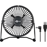 goobay 4" USB-ventilator Zwart