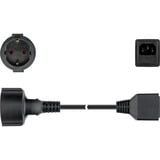 goobay IEC-verlengkabel C14 > stopcontact met randaarde Zwart, 1,5 meter