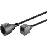 goobay IEC-verlengkabel C14 > stopcontact met randaarde, 1,5m Zwart