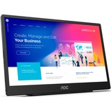 AOC 16T2 15.6" Touchscreen-Monitor Zwart, micro HDMI, USB-C, Touch, Sound