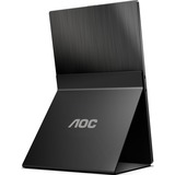 AOC 16T2 15.6" Touchscreen-Monitor  Zwart, micro HDMI, USB-C, Touch, Sound