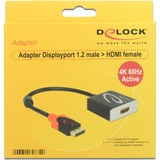 DeLOCK Adapter Displayport 1.2 > HDMI 4K 60 Hz Active 62734