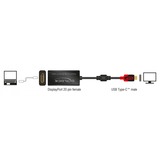 DeLOCK DisplayPort adapter voor USB-C monitor 4K Zwart, 0,2 meter
