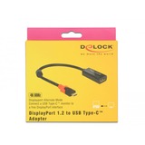 DeLOCK DisplayPort adapter voor USB-C monitor 4K Zwart, 0,2 meter