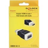DeLOCK HDMI naar VGA adapter Zwart