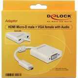 DeLOCK micro-HDMI naar VGA adapter Wit