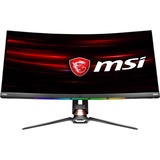 MSI Optix MPG341CQR 34" Curved UltraWide gaming monitor Zwart, 2x HDMI, DisplayPort, 3x USB-A 3.2 (10 Gbit/s), USB-B, USB-C, 144 Hz