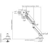 Neomounts NM-D775SILVERPLUS monitorarm Zilver