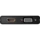 Sitecom Mini-DisplayPort naar HDMI + VGA 2-in-1 adapter Zwart, CN-347