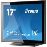 iiyama ProLite T1732MSC-B5AG 17" Monitor Zwart, HDMI, DisplayPort, VGA, USB-A 2.0