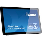 iiyama ProLite T2235MSC-B1 21.5" Touchscreen-Monitor Zwart, DisplayPort, VGA, DVI-D, USB-A