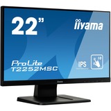 iiyama ProLite T2252MSC-B1 22" Touchscreen-Monitor Zwart, HDMI, DisplayPort, VGA, USB-A