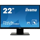 iiyama ProLite T2252MSC-B1 22" Touchscreen-Monitor  Zwart, HDMI, DisplayPort, VGA, USB-A