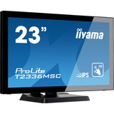 iiyama ProLite T2336MSC-B2 23" Touchscreen-Monitor Zwart, HDMI, VGA, DVI-D, USB-A, 4x USB-A 3.2 (5 Gbit/s)