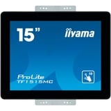 iiyama ProLite TF1515MC-B2 15" monitor Zwart, Touch, VGA, HDMI, DisplayPort