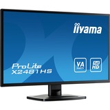 iiyama ProLite X2481HS-B1 23.6" Monitor Zwart, HDMI, VGA, DVI-D