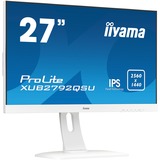iiyama Prolite XUB2792QSU-W1 27" Monitor Wit, HDMI, DisplayPort, DVI-D, 2x USB-A 3.2 (5 Gbit/s), USB-B 3.0