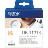 Brother DK-11218 voorgestanst rond label – papier printlint Labeldiameter: 24 mm, wit
