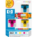 HP 363 Inktcartridge Kleur 3-Pack CB333EE, Cyaan, Magenta, Geel, Retail