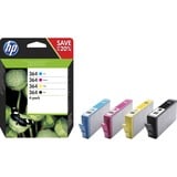 HP 364 Inktcartridge 4-Pack N9J73AE, 4-delig (Zwart, Geel, Cyaan, Magenta)