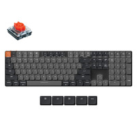 Keychron K5X-A1 mechanisch toetsenbord Zwart, US lay-out (QWERTY), Keychron Mechanical Red, 100%, White, Shine-through ABS Keycaps, Bluetooth / USB-C