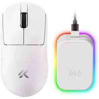 MCHOSE A7 V2 Ultra+ gaming muis Wit, 42.000 DPI, 8K, 2.4 GHz / Bluetooth / USB-C