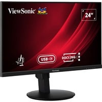 ViewSonic VG2409U-2 Ergonomische Docking Monitor 24" Zwart (mat), 1x DisplayPort, 1x HDMI, 1x USB-C, 2x USB-A, 1x RJ-45