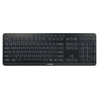 CHERRY STREAM KEYBOARD ULTIMATE Zwart, US lay-out (QWERTY), Cherry SX-Schaartechnologie, 100%, White leds, ABS, 2.4 GHz / Bluetooth / USB