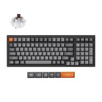 Keychron K4 Max-H3 RGB mechanisch toetsenbord Zwart, US lay-out (QWERTY), Keychron Super Brown, 96%, RGB, Double-shot PBT Keycaps, Hot Swap, Bluetooth | USB-C | 2.4 GHz