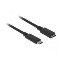 DeLOCK SuperSpeed USB-C 3.1 Gen1 Male>Female verlengkabel Zwart, 1 meter