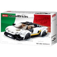 Sluban ModelBricks - Witte Italiaanse sportauto Constructiespeelgoed 