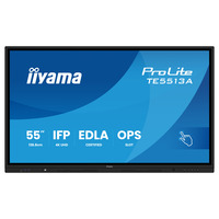 iiyama Prolite TE5513A-B2AG 54.6" 4K Ultra HD Public Display Zwart, HDMI, DisplayPort, Audio, LAN, USB, WiFi-6E, Bluetooth 5.0, Android, Touch