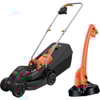 BLACK+DECKER 1000W 32cm Grasmaaier + 250W Grastrimmer Zwart/oranje, gazons tot 250m²