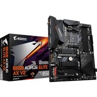 GIGABYTE AORUS B550 ELITE AX V2 socket AM4 moederbord Donkergrijs, RAID, 2.5 Gb-LAN, WLAN, BT, Sound, ATX