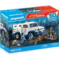 PLAYMOBIL Action Heroes - Geldtransporteur Constructiespeelgoed 71597