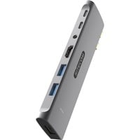 Sitecom 7 in 2 MacBook Multiport Hub dockingstation Grijs, USB-C, HDMI, USB-A