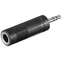 goobay Adapter 6,35 mm Jack > 3,5 mm Jack Zwart, Stereo