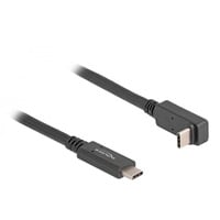 DeLOCK USB-C 3.2 Gen 1 naar USB-C 90° kabel Zwart, 1 meter