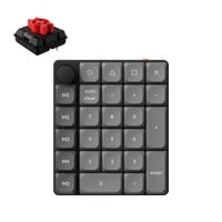 Keychron K0 Max QMK Draadloos Numpad Zwart, Keychron Milk PoM Switch (Red), RGB Backlight (Hot-swappable), 2.4 GHz / Bluetooth / USB